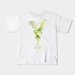 Fantastic Green Phoenix Bird Kids T-Shirt